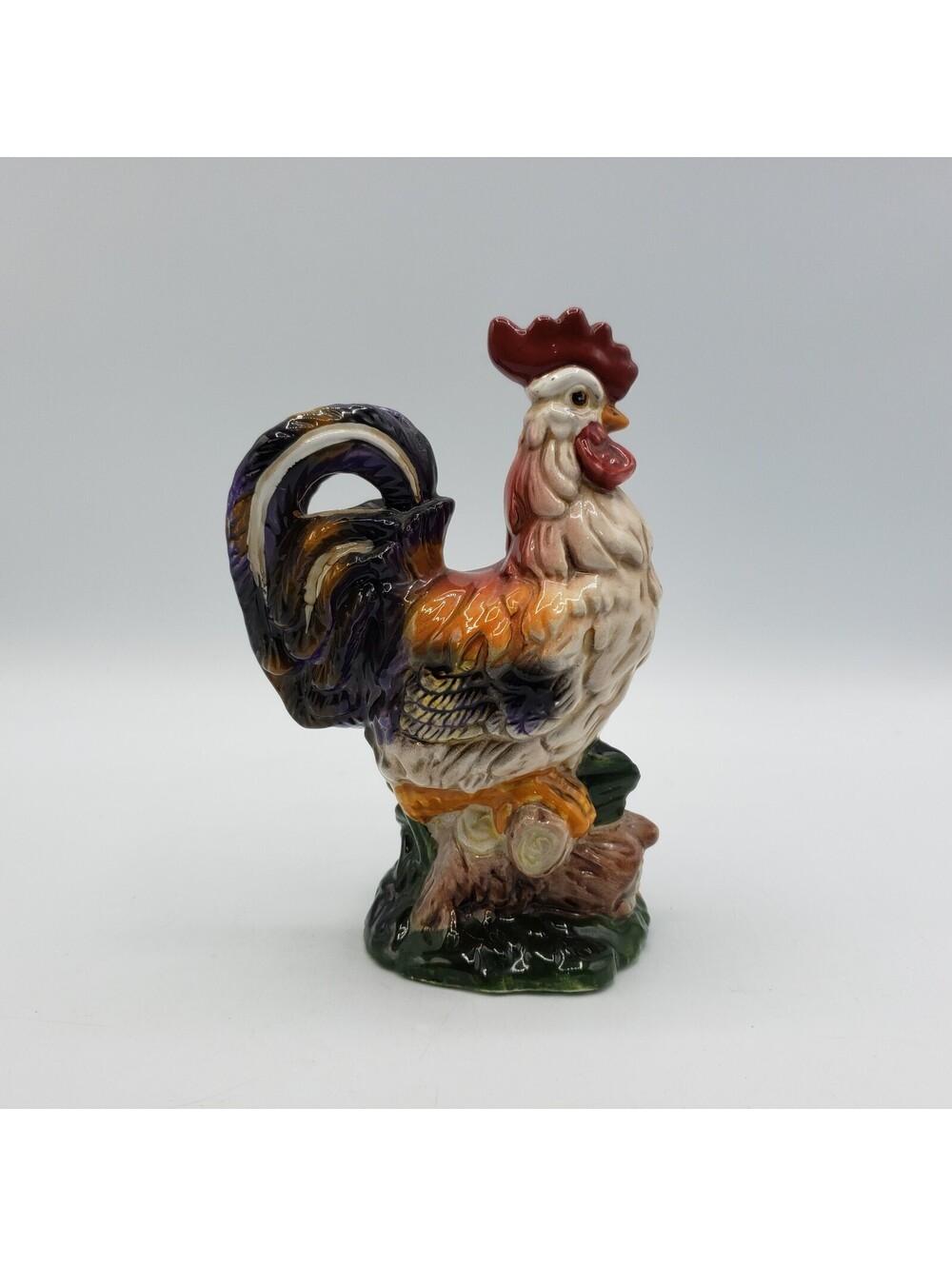 Vintage Blue Sky Classic Rooster Figurine 2000 Ceramic Chicken Farm 6"